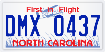 NC license plate DMX0437