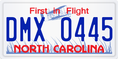 NC license plate DMX0445