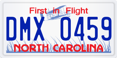 NC license plate DMX0459
