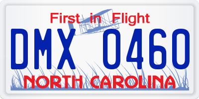 NC license plate DMX0460