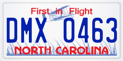NC license plate DMX0463
