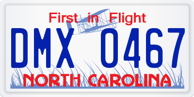 NC license plate DMX0467