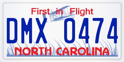 NC license plate DMX0474
