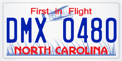 NC license plate DMX0480