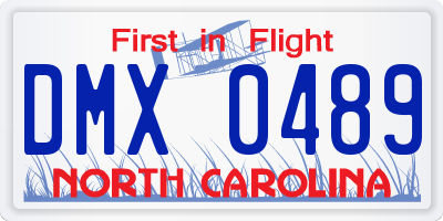 NC license plate DMX0489