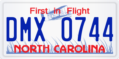 NC license plate DMX0744