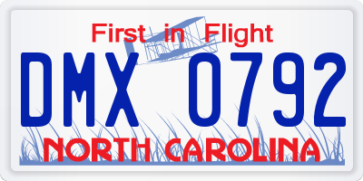 NC license plate DMX0792