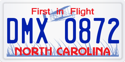 NC license plate DMX0872