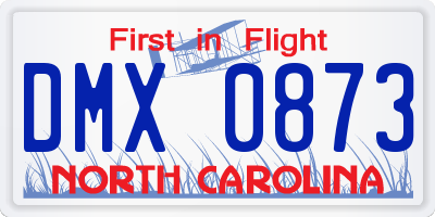 NC license plate DMX0873