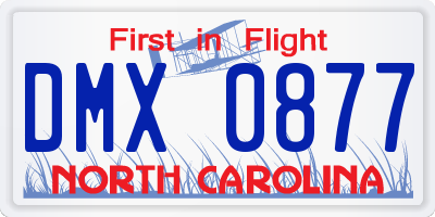 NC license plate DMX0877