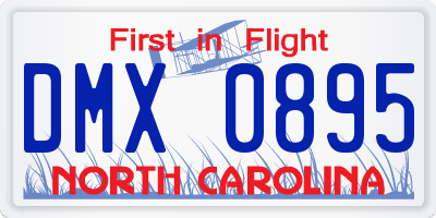 NC license plate DMX0895