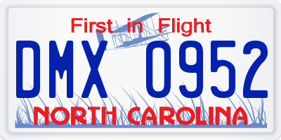 NC license plate DMX0952
