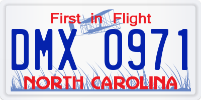 NC license plate DMX0971