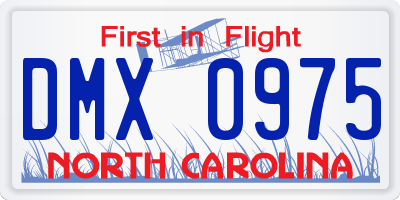 NC license plate DMX0975