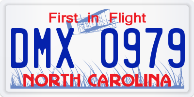 NC license plate DMX0979