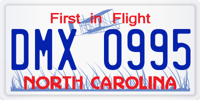 NC license plate DMX0995