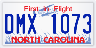 NC license plate DMX1073