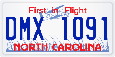 NC license plate DMX1091