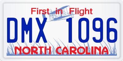 NC license plate DMX1096