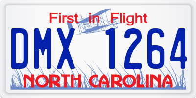 NC license plate DMX1264