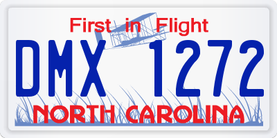 NC license plate DMX1272