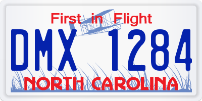 NC license plate DMX1284