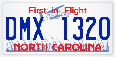 NC license plate DMX1320