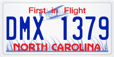 NC license plate DMX1379