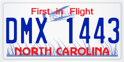 NC license plate DMX1443