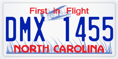 NC license plate DMX1455