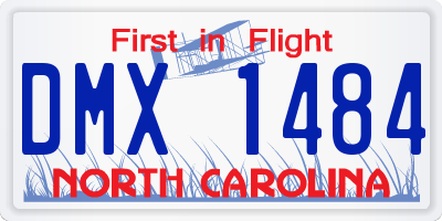 NC license plate DMX1484
