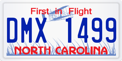 NC license plate DMX1499