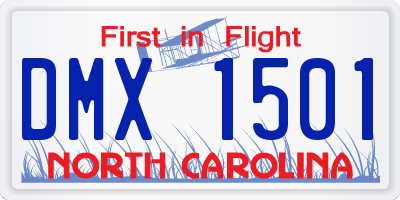 NC license plate DMX1501