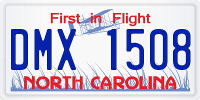NC license plate DMX1508