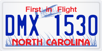 NC license plate DMX1530