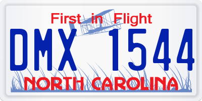 NC license plate DMX1544
