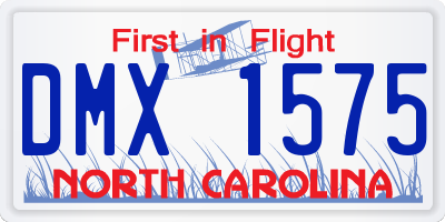 NC license plate DMX1575