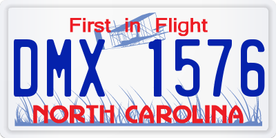 NC license plate DMX1576
