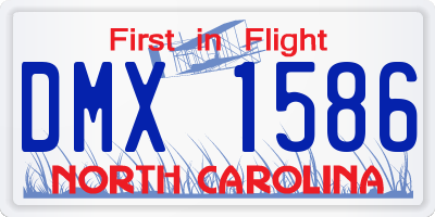 NC license plate DMX1586
