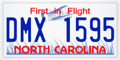 NC license plate DMX1595