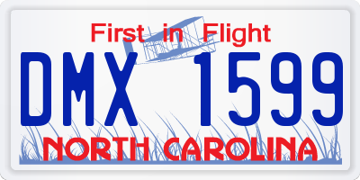 NC license plate DMX1599