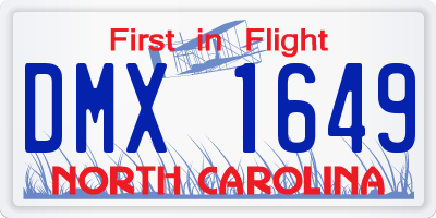 NC license plate DMX1649