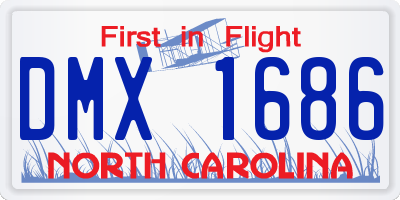 NC license plate DMX1686