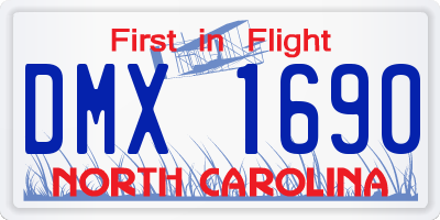 NC license plate DMX1690