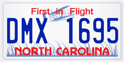 NC license plate DMX1695