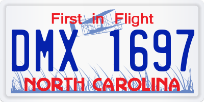 NC license plate DMX1697