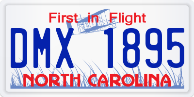 NC license plate DMX1895