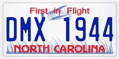 NC license plate DMX1944