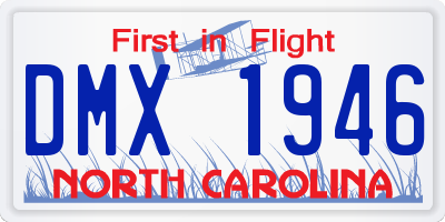 NC license plate DMX1946