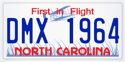 NC license plate DMX1964